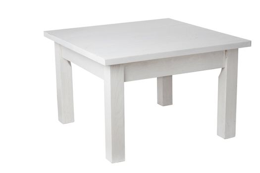 Elegant white table, with clipping path