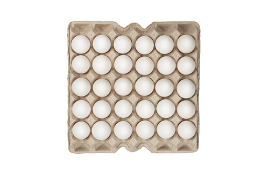 twenty four of white eggs in box