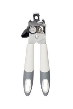 Can opener - equipment for opening cans. Isolated on white background
