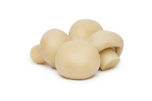 Marinated mushroom isolated on white