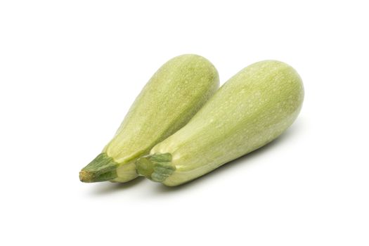 Fresh vegetable marrow. Isolated on white