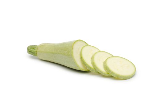 Fresh vegetable marrow. Isolated on white