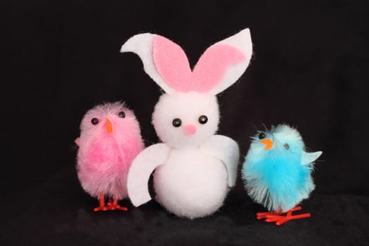 easter bunny and chicks