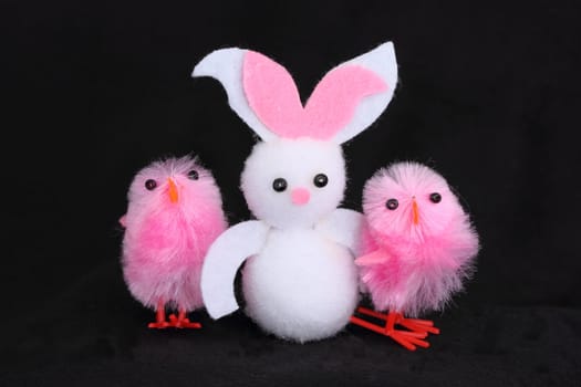 easter bunny and chicks