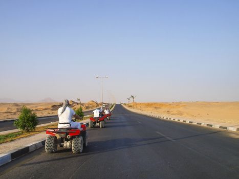 on a quad ride through the desert