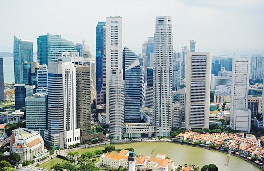 Bird's-eye view of Singapore downtown