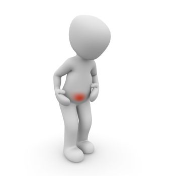 Abdominal pain is very painful and a sign of physical weakness