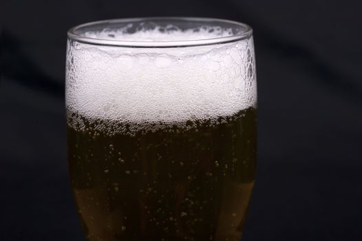 Beer Glass  isolated on a  black  background