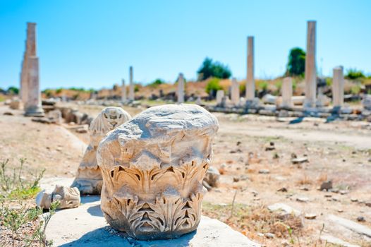 Ruins of old city Side, Antalya, Turkey