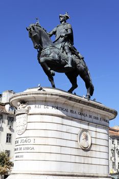statue of  Rei de Portugal in Lisbon