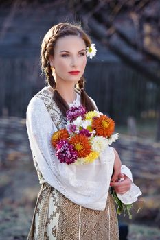 beautiful woman in traditional costume