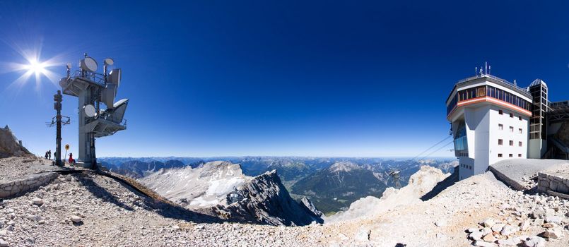 Zugspitze, mountain in the Alps, Border Germany and Austria