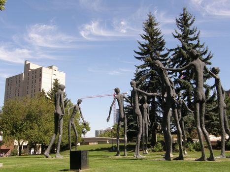 Sculpture in Calgary in Alberta, Canada