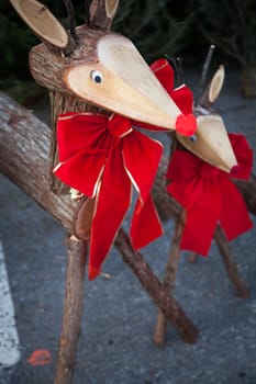 Decorative wooden deer