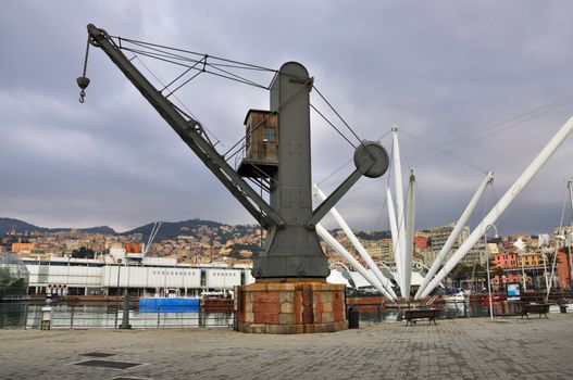 View to genova from port