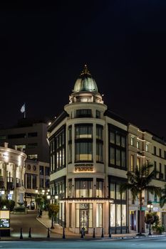 Rodeo Drive, Beverly Hills, United States, night view