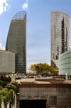 The giant finger sculpture in La Defense, Paris, France