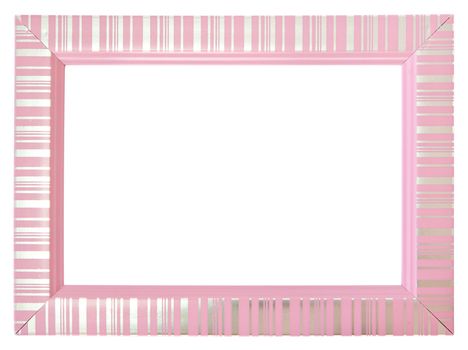 Pink frame isolated on white background