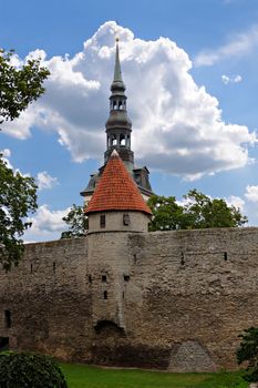 Tallinn. Tower of a city fortification.