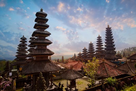 Besakih complex Pura Penataran Agung , hindu temple of Bali, Indonesia