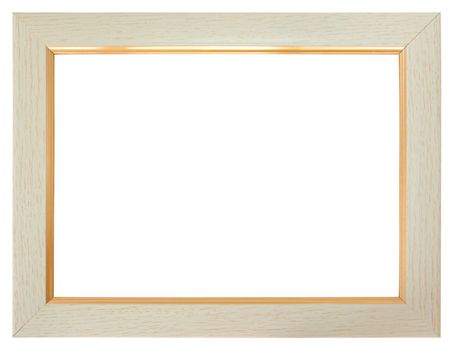 Wood frame isolated on white background
