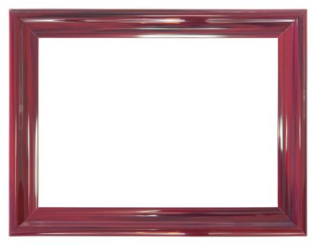 Wooden frame isolated on white background