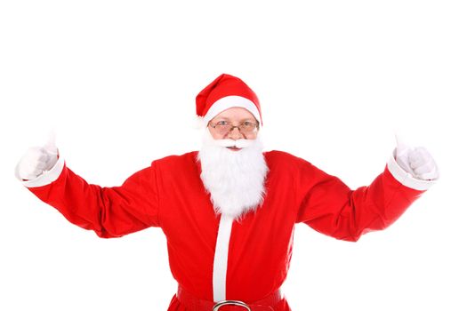 santa claus with hands up