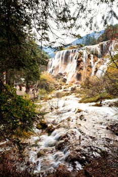 Waterfalls in jiuzhaigou, china