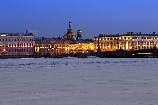 St. - Petersburg. Church of the Savior on Spilled Blood. Night view.