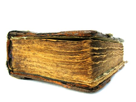 old book isolated on the white background