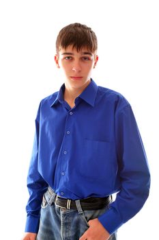 portrait of a teenager with the light behind him