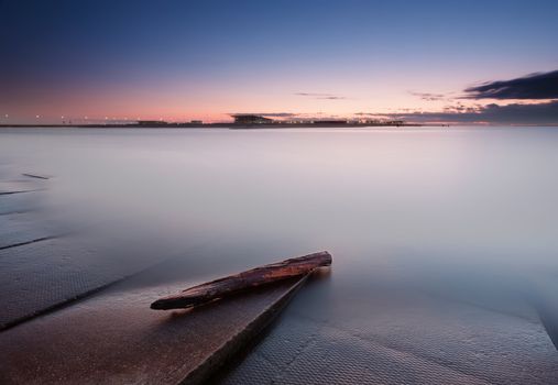 Sunset on gulf of Finland