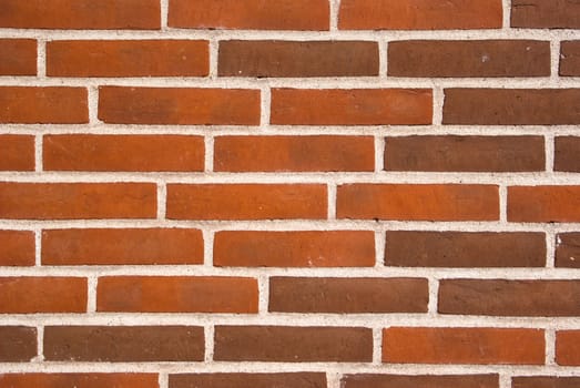 Background of new red brown brick wall texture