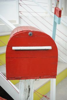 Old vintage mailboxes rural area.
