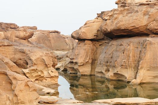 The light on three thousand waving ,this is travel  look like Grand Canyon  in Ubon Ratchathani , Thailand.