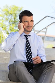 businessman on the phone outdoor