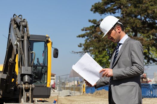 man on building site