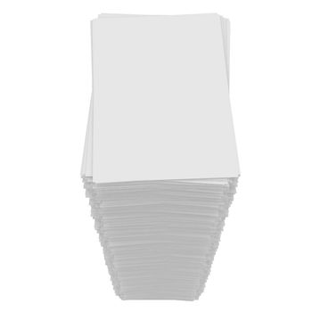 A stack of white paper. Isolated render on a white background