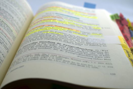 Statute Book with white background