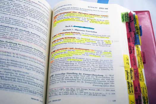 Statute Book with white background