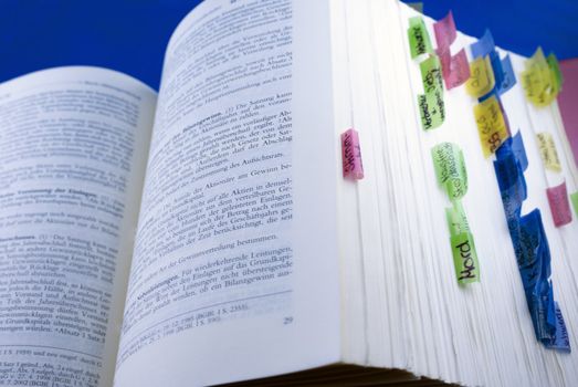 Statute Book with blue background