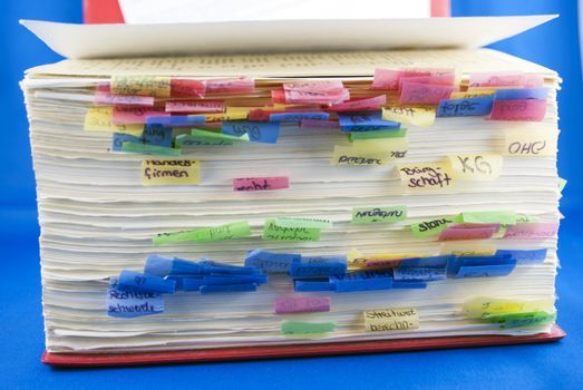 Statute Book with blue background