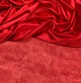 red silk fabric background