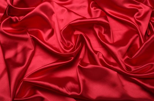 red silk fabric background