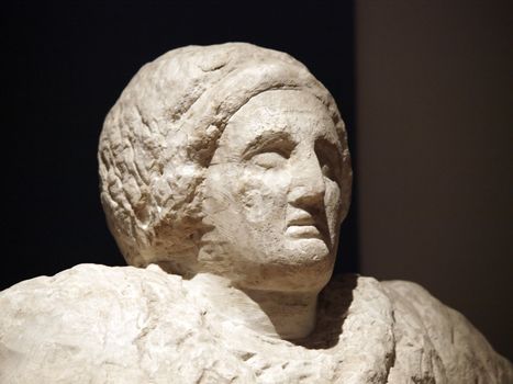 Ancient etruscan art. Sarcophagus of Chiusi, Tuscany. 