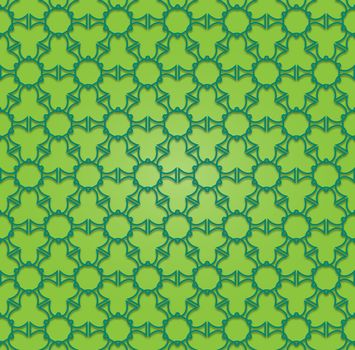 abstract green hexagonal pattern created with crosses