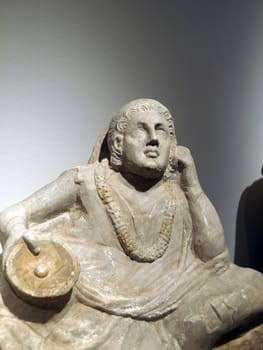 Ancient etruscan art. Sarcophagus of Chiusi, Tuscany. 