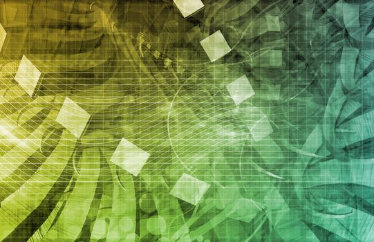 Digital Signal Technology Abstract as Pattern Art