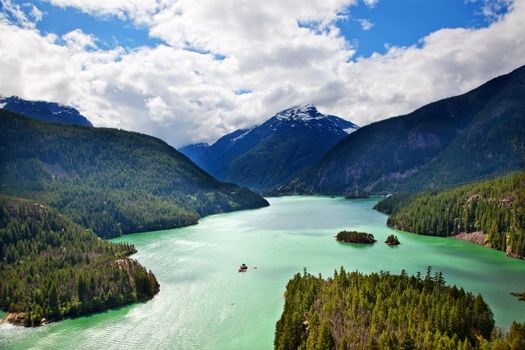 Diablo Lake Boat North Cascades National Park Washington Pacific Northwest