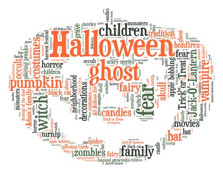 Halloween pumpkin word cloud